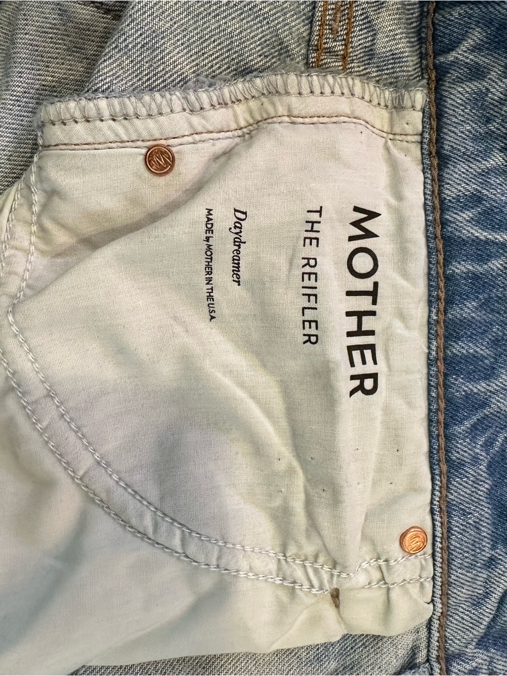 ❤️ Like New MOTHER The Reifler in Daydream sz27 💯 cotton rigid denim - Picture 11 of 16